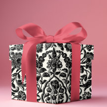 Elegant  Frans gegraveerd Bloemen Toile-Black