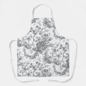 Elegant  Frans gegraveerd Floral Toile-Grey Schort (Voorkant)