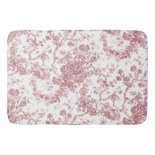 Elegant  Frans gegraveerd Floral Toile-Pink Badmat