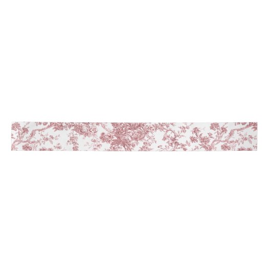 Elegant Frans gegraveerd Floral Toile-Pink Lint (Voorkant)