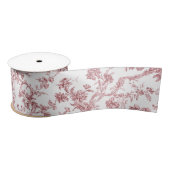Elegant Frans gegraveerd Floral Toile-Pink Lint (Spoel)