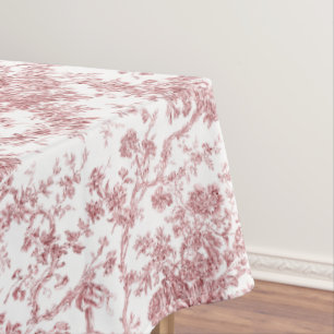 Elegant  Frans gegraveerd Floral Toile-Pink Tafelkleed