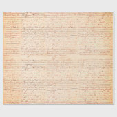 Elegant Frans Handgeschreven Letter Rood Cadeaupapier (Vlak)