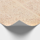 Elegant Frans Handgeschreven Letter Rood Cadeaupapier (Hoek)