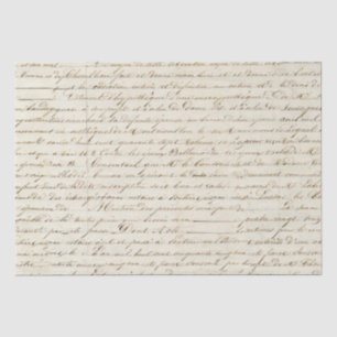 Elegant  Frans handgeschreven Letter-script Tissuepapier