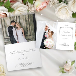 Elegant Frans Rococo Lijst Foto Bedankkaart