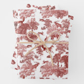 Elegant  Frans Toile Fox Hare County Inpakpapier Vel (In situ)