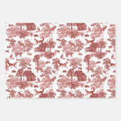 Elegant  Frans Toile Fox Hare County Inpakpapier Vel (Voorkant)