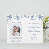 Elegant Frans Tuin Huwelijksceremonie Programma (Staand voorkant)