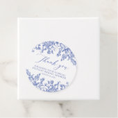 Elegant Frans Victoriaans Blauw Bloemen Vrijgezell Bedankjes Labels (In situ)