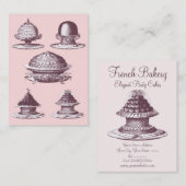 Elegant Franse koekjes bakkerij Visitekaartje (Voorkant / Achterkant)