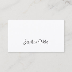 Elegant Freehand Script Modern Simple Trendy Plain Visitekaartje