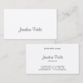 Elegant Freehand Script Modern Simple Trendy Plain Visitekaartje (Voorkant / Achterkant)