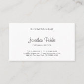 Elegant Freehand Script Moderne Simple Plain Cool Visitekaartje (Voorkant)
