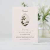 Elegant French Chateau Wedding Details  Informatiekaartje (Staand voorkant)