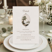 Elegant French Chateau Wedding Details  Informatiekaartje