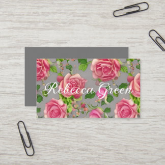 Elegant French Country Garden Roos Design Business Visitekaartje