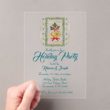 Elegant French Horn Christmas Teal