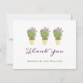 Elegant French Lavender Potted Plant Hartelijk dan Bedankkaart (Voorkant)
