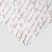Elegant French Script Gold Tissuepapier (Detail)