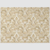  Elegant French Tan Wood Damask Decoupage Tissuepapier (Voorkant)