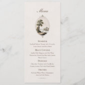 Elegant French Vintage Chateau Wedding Menu Card (Devant)