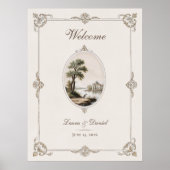 Elegant French Vintage Chateau Wedding Poster (Devant)