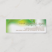 Elegant Fresh Green Leafs Design 2 Mini Visitekaartje (Achterkant)