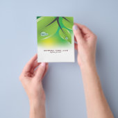 Elegant Fresh Green Leafs Design Flyer (Hand)