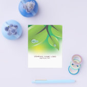 Elegant Fresh Green Leafs Design Flyer (Enkel)