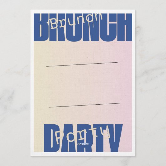 Elegant Friday Brunch Invitation – Modern Kaart (Achterkant)
