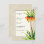 Elégant Fritillaria n Dragonfly Invitation de réce (Devant / Derrière)