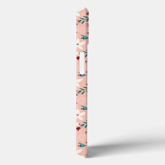 Elegant froral roze Case-Mate iPhone case (Achterkant / Rechts)