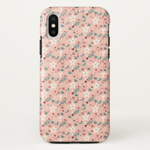 Elegant froral roze iPhone XS hoesje