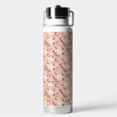 Elegant froral roze waterfles (Achterkant)