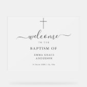 Elegant Frosted Doop Welkom Acryl Bord (Voorkant)