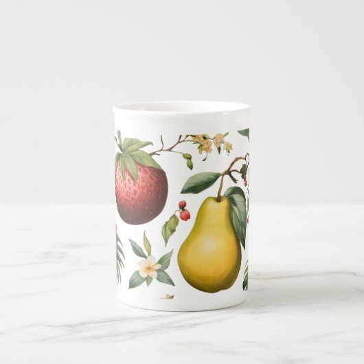 Elegant Fruit Waterverf Bone China Mokken (Voorkant)