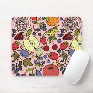 Elegant fruitpatroon Waterverf Muismat