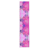 Elegant Fuchsia and Dark Blue Limited Hydrangea Korte Tafelloper (Voorkant)