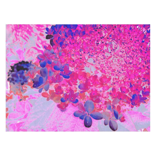 Elegant Fuchsia and Dark Blue Limited Hydrangea Tafelkleed (Voorkant (Horizontaal))