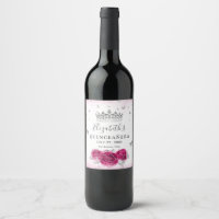Elegant Fuchsia en Zilveren Kroon Perkament Papier