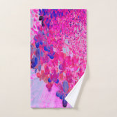 Elégant Fuchsia et bleu foncé Limelight Hydrangea (Serviette à main)