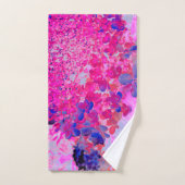 Elégant Fuchsia et bleu foncé Limelight Hydrangea (Serviette à main)
