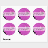 Elegant Fuchsia Gerber Daisy Wedding Stickers (Vel)