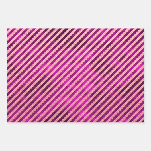 Elegant fuchsia Kerstsierans feestdagen Inpakpapier Vel (Voorkant 2)