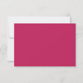 Elegant Fuchsia Pink Floral Wedding RSVP Kaart (Achterkant)