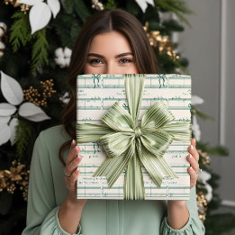 Elegant Fun Fa La Bow  muziek gepersonaliseerd Inpakpapier Vel