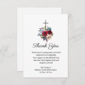 Elégant funérailles Croix religieuse Merci floral (Devant / Derrière)