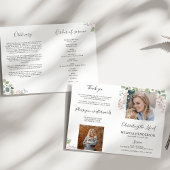 Élégant funérailles de photos florales | Programme