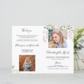 Élégant funérailles de photos florales | Programme (Debout devant)